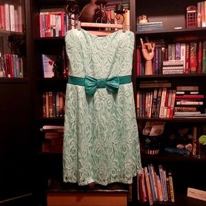 **ModCloth**  Mint Green Strapless Dress